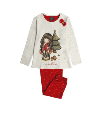 Santoro. Pijama de manga comprida Wee Cold Feet cinzento Santoro