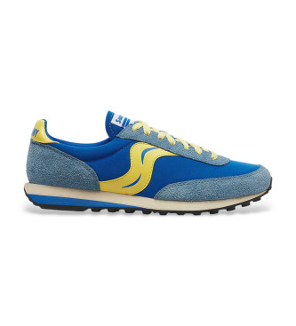 Saucony para hombre. S70883-1 Zapatillas de Piel Trainer 80 azul (41), Plano, Cordones, Casual