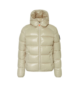 Save The Duck para niño. J31280B-LOVE21 Abrigo Artie beige (10años= 140cm), Casual, Sostenible, Nylon reciclado, moda infantil