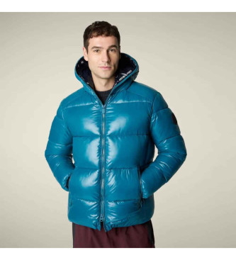 Save The Duck para hombre. D31280M-LOVE21 Abrigo Edgard azul (L), Casual, Sostenible, Nylon reciclado