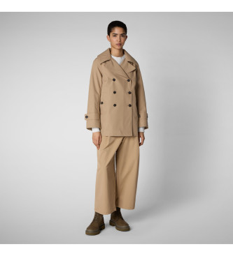 Save The Duck para mujer. D31600W-GRIN20 Abrigo Sofi marrón (3 = L), Casual, Poliéster, Manga larga