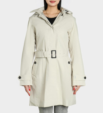 Save The Duck para mulher. D42151W-GRIN20 Casaco Stardust Bege (L), Casual, Algodão