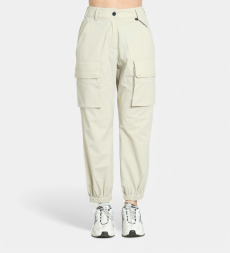 Save The Duck para mujer. DP1612W-RETY20 Pantalón Cargo Gosy beige (S), Casual, Sostenible, Nylon reciclado