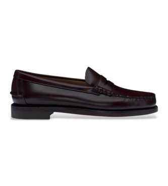 Sebago para hombre. 7000300 Mocasines de Piel Classic Dan marrón burdeos (40), Plano, 1 a 3cm, Ninguno, Casual, Fiesta, Clásico