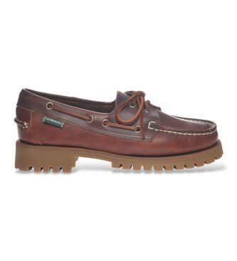 Sebago para mujer. 7002IR0 Mocasines de Piel Ranger Waxy marrón (36), 1 a 3cm, Ninguno, Casual, Clásico