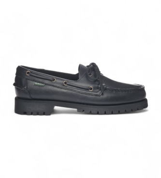 Sebago para hombre. 7001HU0 Náuticos de Piel Ranger Waxy negro (41), Plano, 1 a 3cm, Cordones, Casual