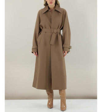 Semicouture para mujer. Y5WI14 Chaqueta Trench Breatrix sand (42), Beige, Casual, Poliéster