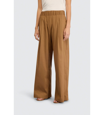 Semicouture para mujer. S6SK38 Pantalón Rowena marrón (44), Casual, Algodón