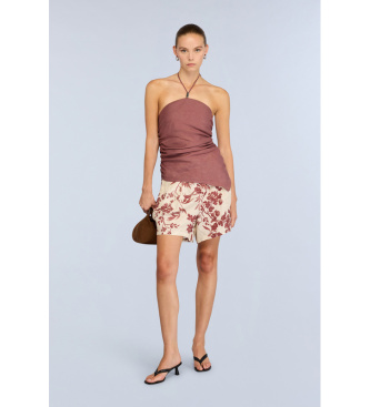 Semicouture para mujer. S6SN02 Top Becka rosa (46), Casual, Sin mangas / Tirantes