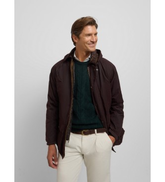 Silbon para hombre. 133672 Chaqueta clásica encerada marrón (XXL), Casual, Algodón