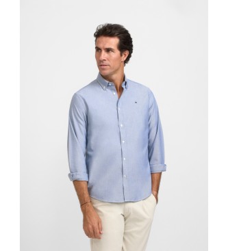 Silbon para hombre. 134138 Camisa sport oxford raqueta azul (L), Casual, Algodón, Manga larga