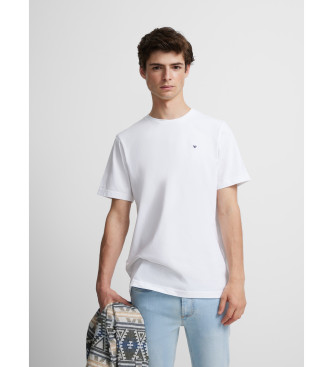 Silbon para hombre. 124603 Camiseta minilogo blanco (XXL), Casual, Algodón, Manga corta