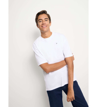 Silbon para hombre. 133775 Camiseta relaxed fit sport college blanco (XL), Casual, Algodón, Manga corta