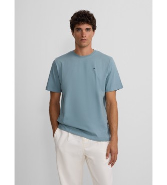 Silbon para hombre. 133764 Camiseta minilogo azul (M), Casual, Algodón, Manga corta