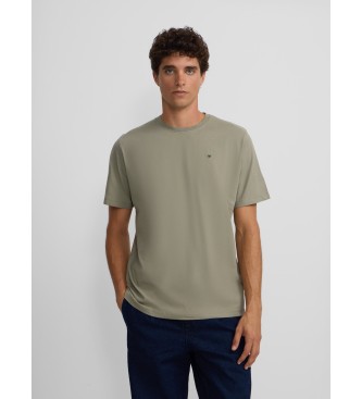 Silbon para hombre. 133762 Camiseta minilogo verde (M), Casual, Algodón, Manga corta