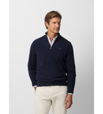 Silbon para hombre. 134234 Jersey media cremallera marino (M), Casual, Poliéster