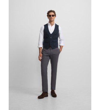 Silbonvoor mannen. 133613 Grijze casual chino broek (48), Grijs, Katoen