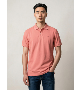 Silbon para hombre. S261011005100 Polo clasico liso coral (S), Casual, Algodón, Manga corta