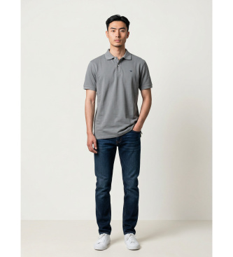 Silbon para hombre. S261011011095 Polo clasico liso gris (XL), Casual, Algodón, Manga corta