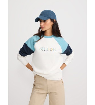 Silbon para mujer. 135177 Sudadera letras colores blanco (XL), Casual, Algodón