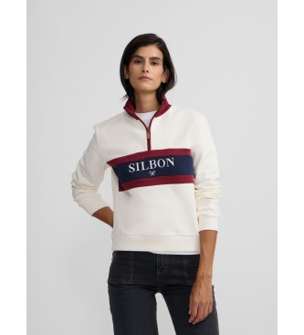 Silbon para mujer. 135099 Sudadera retro silbon blanco roto (M), Casual, Algodón