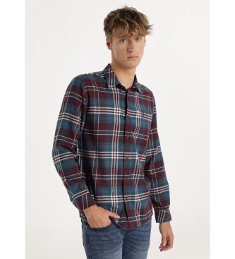 Six Valves para hombre. 540551666 Camisa Style azul (XL), Casual, Algodón, Manga larga