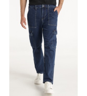 Six Valves para hombre. 500461636 Jeans Baggy tiro medio marino (30), Casual, Algodón, Denim