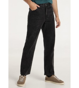 Six Valvesvoor mannen. 500451619 Baggy jeans Long Shot zwart (30), Casual, Katoen, Denim