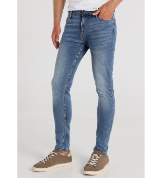 Jeans Skinny fit Tiro Medio azul (38), Casual, Algodón, Denim