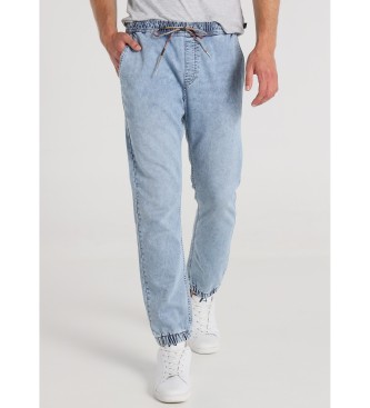 Six Valves para hombre. 500381489 Pantalón Denim tejido knit interior azul (3XL), Casual, Algodón