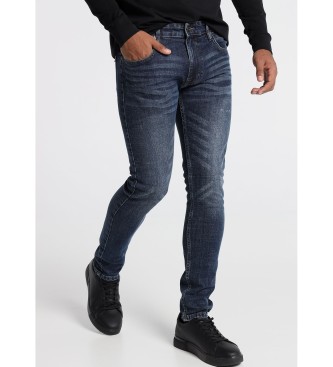 Six Valves para hombre. Pantalones Jeans Denim Cross Dark Blue | Slim
