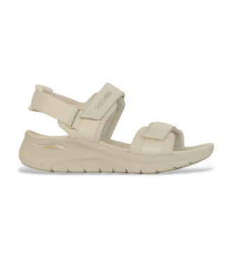 Skechers för kvinnor. 119465 Arch Fit 2.0 Sandaler - Off-white Go-Ge (41), Vit, 1 till 3 cm, Kardborreband, Casual