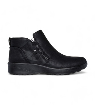 Skechers para mujer. 158952 Botines Lovely Vibe Fall negro (38), Plano, 1 a 3cm, Cremallera, Casual