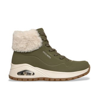 Skechers Para Mujer. 167274 Botines Uno Rugged Verde (38), Plano, 1 A 3Cm, Cremallera, Casual-image