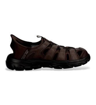 Skechers para hombre. 205182 Cangrejeras Revolted SS Vartan chocolate (43), Marrón, Plano, Cordones, Casual, Beachwear