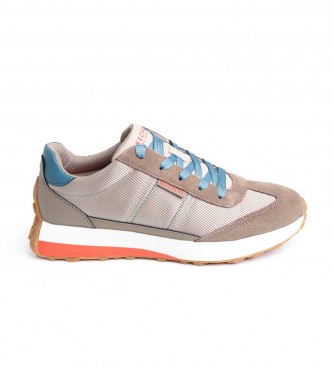 Skechers för kvinnor. 177155 Gusto taupe träningsskor i läder (36), Hud, Karta, Nyckelband, Casual