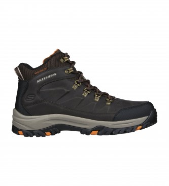 Skechers para hombre. 204642 Botines Relment Pelmo marrón (43), Piel, 3 a 5cm, Cordones, Outdoor