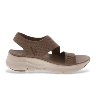 Skechers för kvinnor. 119458 Arch Fit Brightest Day Sandaler brun (41), 3 till 5 cm, Ingen, Casual