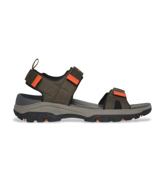 Skechers för män. 205112 Relaxed Fit Tresmen Ryer olivgröna sandaler (46), Karta, Kardborreband, Casual