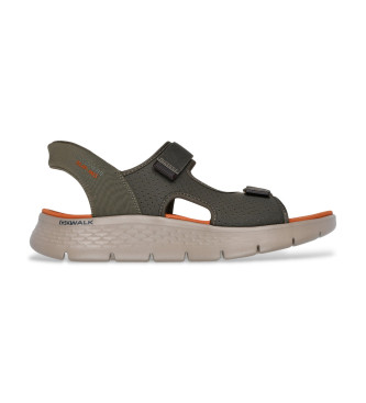 Skechers för män. 229210 Slip-ins Go Wlak Flex SD Easy Entry TR olivgröna sandaler (46), Karta, Kardborreband, Casual