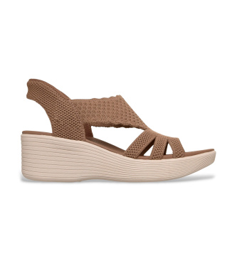 Skechers för kvinnor. 120012 Slip-ins Parallel Lite Summer Invite Sandaler brun (41), 3 till 5 cm, Ingen, Casual