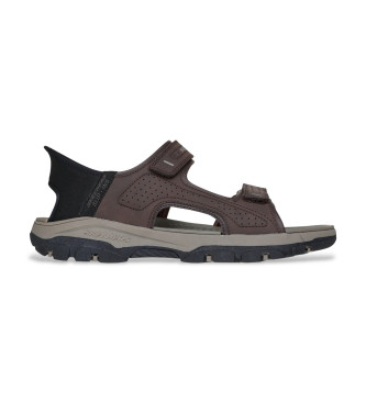 Skechers para hombre. 205289 Sandalias Slip-ins Relaxed Fit Tresmen Reece marrón (43), Plano, Velcro, Casual