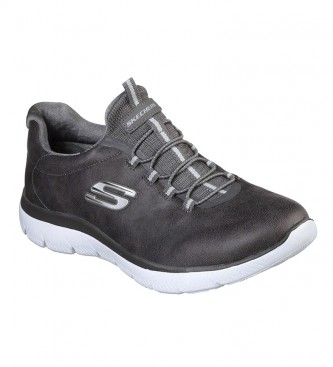 Skechers para mujer. 88888301 Zapatillas Summits ITZ Bazik gris (38), Cordones, Casual, Deportivo, Sportswear, Multideporte