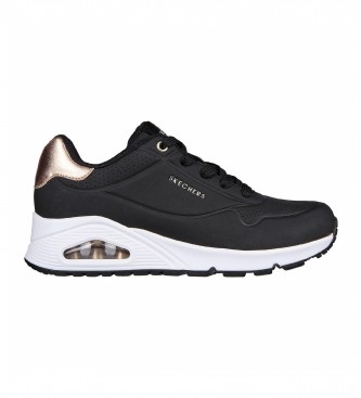 Skechers para mujer. 177094 Zapatillas UNO negro, blanco (36), Tela, 3 a 5cm, Cordones, Casual