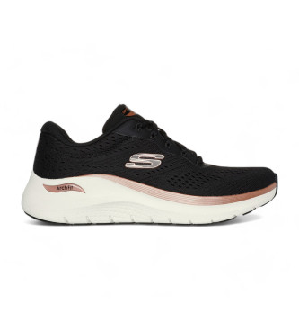 Skechers para mujer. 150067 Zapatillas Arch Fit 2.0 Glow The Distance negro (36), Plano, Cordones, Casual, Deportivo, Multideporte