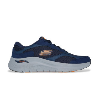 Skechers para hombre. 232702 Zapatillas Arch Fit 2.0 The Keep marino (42), Plano, Cordones, Casual