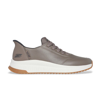 Skechers para hombre. 118424 Zapatillas Bobs Squad 4 Direct Step taupe (41), Plano, Cordones, Casual