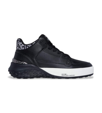 Skechers para hombre. 251180 Zapatillas de Piel Snoop Dogg Sizzle Buckets OG negro (40), Plano, Cordones, Casual