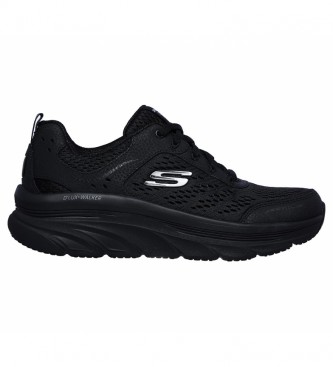 Skechers para mujer. 149023 Zapatillas de piel D'Lux Walker Infinite Motion negro (41), Plano, 1 a 3cm, Cordones, Deportivo, Multideporte