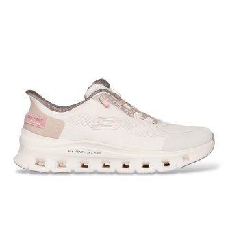 Skechers For Woman. 150428 Off-white Slip-Ins, Glide-Step Pro - Pure Motion Sneakers (41), Fabric, Flat, Laces, Casual, Sport, Multisport
